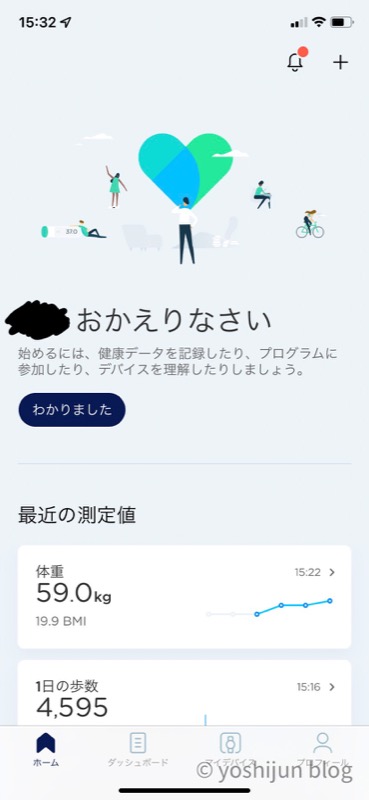 withings body +　測定