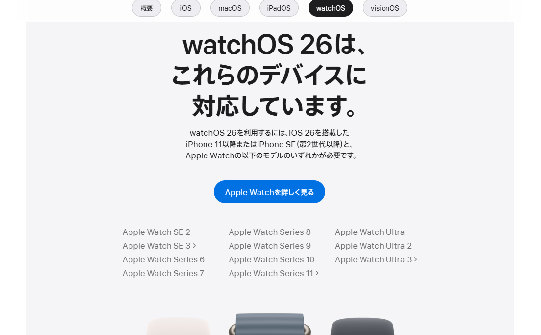 Watch OS 対応機種