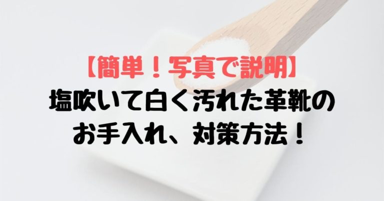 簡単 写真で説明 塩吹いて白く汚れた革靴のお手入れ 対策方法